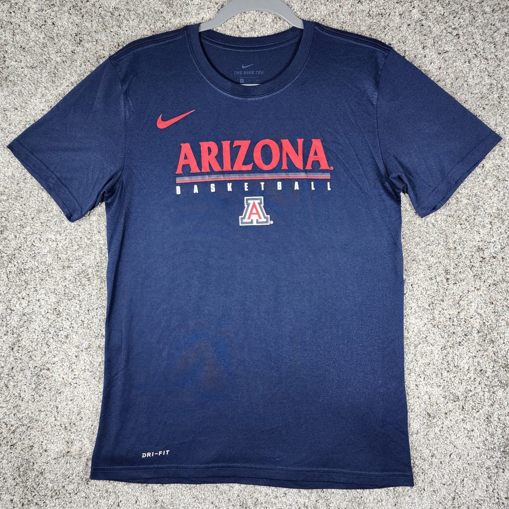 Nike T-Shirt Mens Small Arizona Basketball Dri-Fit Navy Blue Excellent